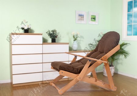 椅子主图躺椅绿色环保柜子客厅植物