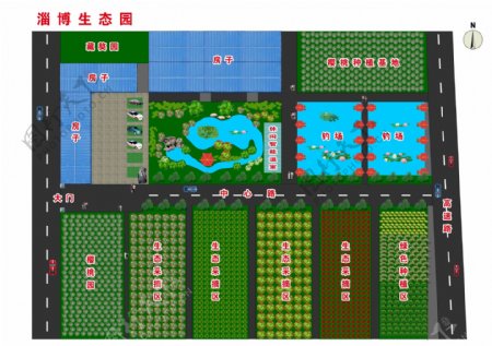 木兰工业园区绿化平面图