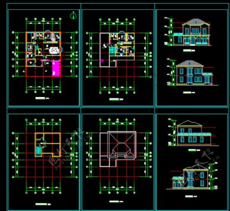 二层别墅建筑设计图片