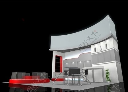 科技楼展示展览3Dmax模型设计
