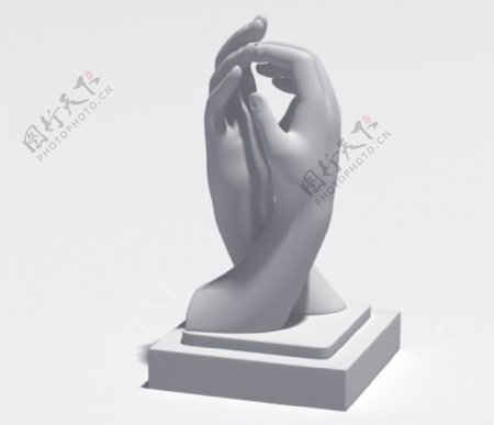 雕刻艺术手型3D模型
