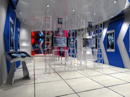 企业展厅3D效果图