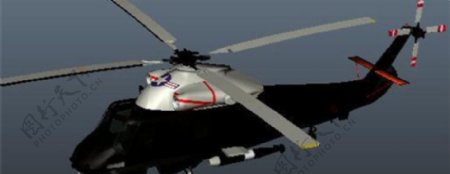 预警直升机游戏模型