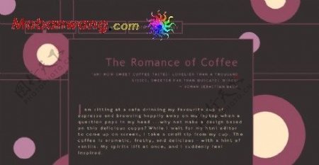 浪漫咖啡网页模板