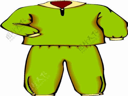 绿色调休闲衣裤设计