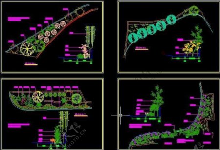 某商业街组团绿化施工详图