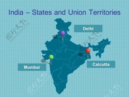 PowerPoint的印度地图