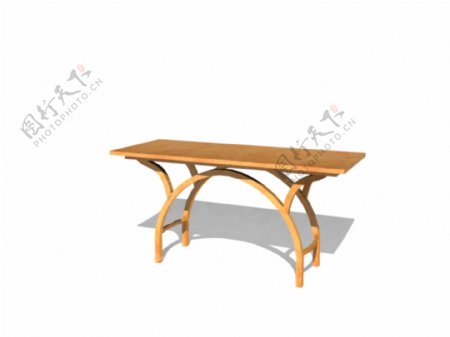 拱形桌脚桌子3d模型
