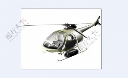 现代小型直升机模型