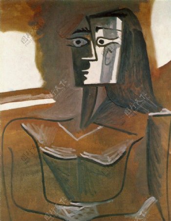 1962FemmeassiseJacqueline2西班牙画家巴勃罗毕加索抽象油画人物人体油画装饰画