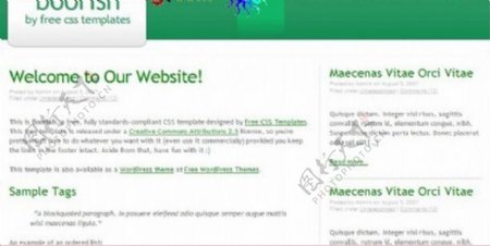 绿色农业BLOG信息网页模板