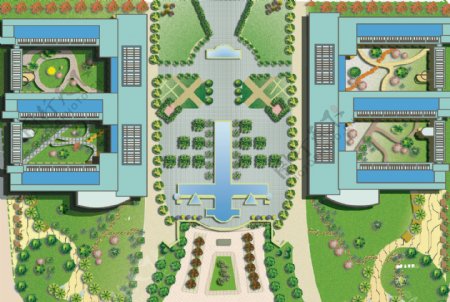 校园景观设计总平面图