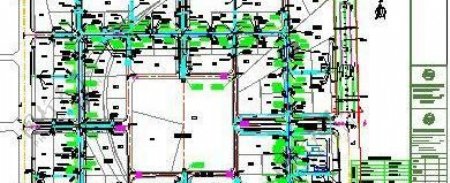 成都新天府广场地下环形车道建筑总平面图