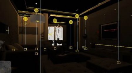 柔和灯光装饰客厅3D模型免费下载