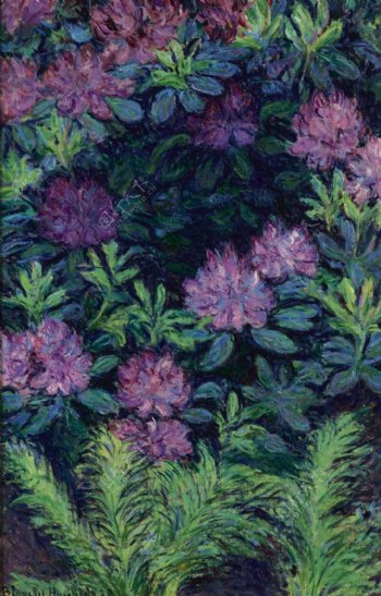BlancheHoschedeMonetRhododendrons1928法国画家克劳德.莫奈oscarclaudeMonet风景油画装饰画