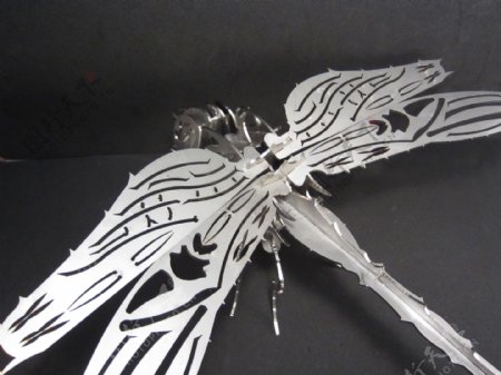 下载蜻蜓的钣金三维模型metalcraftdesign拼图拼图的昆虫