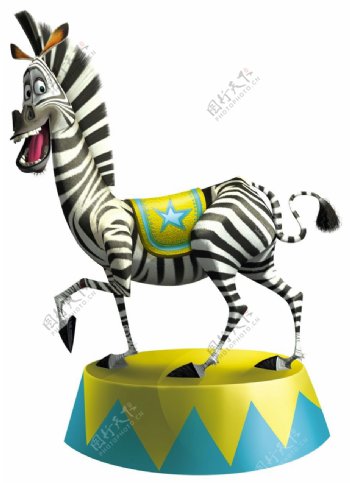 位图热门动画马达加斯加3动物斑马免费素材