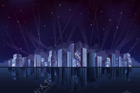 城市建筑城市夜景图片