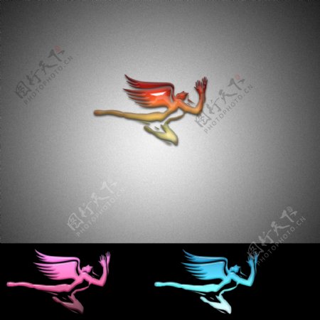 天使logo翅膀logo飞人运动logo图片