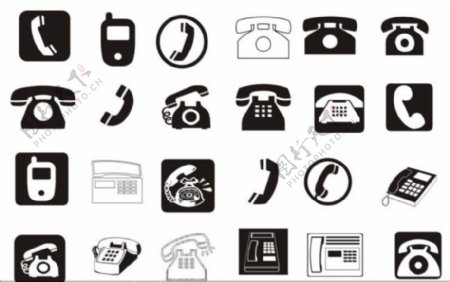 各种电话标志设计矢量素材