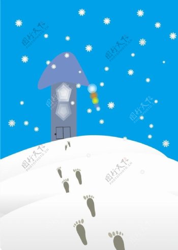 雪地里的童话图片