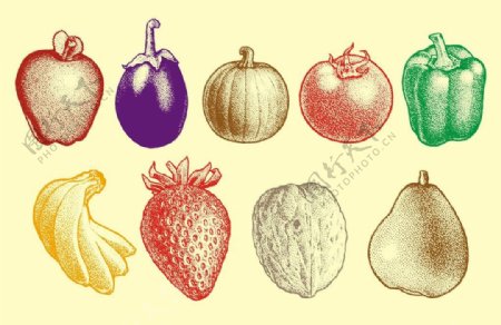 矢量水果蔬菜图片