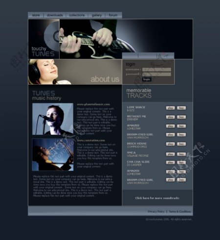 音乐网页设计图片