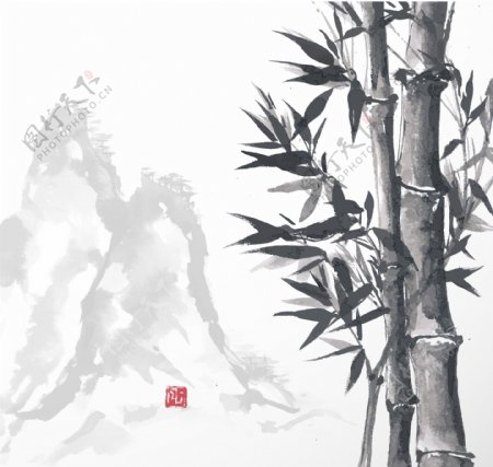 中国风元素绘画矢量图片