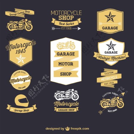 摩托车复古的Logo