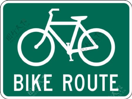 自行车路线标志剪贴画