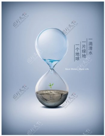 保护地球生态环保PSD海报设