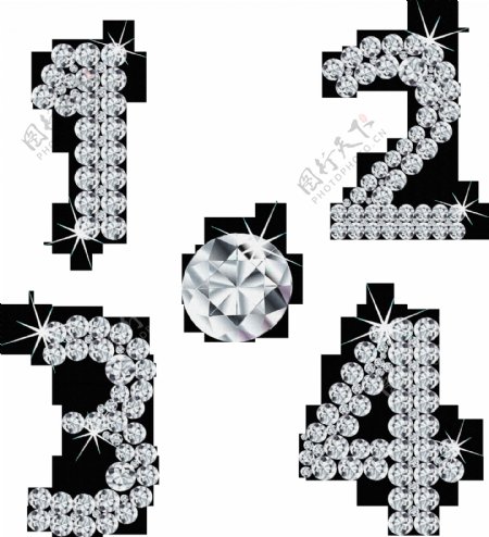 钻石字母数字图片