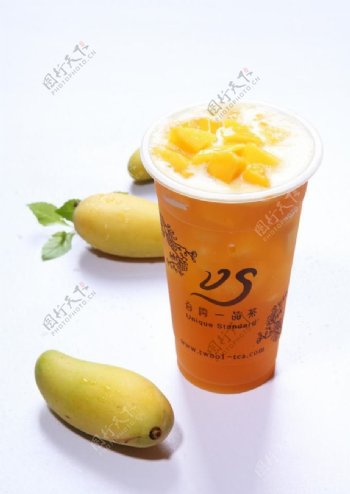 芒果绿茶图片