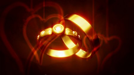 一个金戒指爱运动的背景光视频免费下载