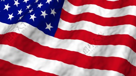 美国国旗波运动背景视频免费下载