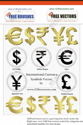 国际货币符号向量PNG印度卢比