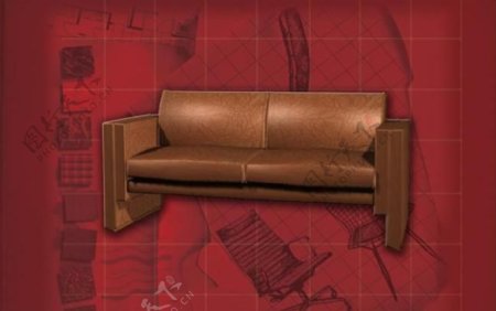 现代主义风格之沙发3D模型沙发004