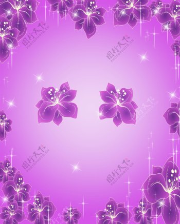 紫色花朵移门