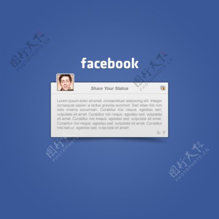 图像PSD迷你facebook用户界面