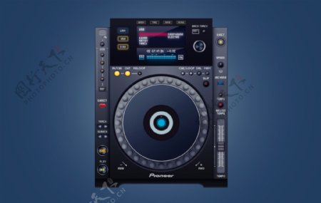 高科技DJ混合器接口PSD