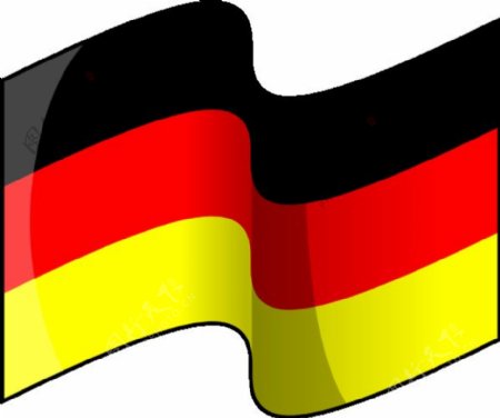 挥舞着德国国旗的剪辑艺术
