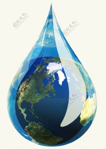 水滴地球图片