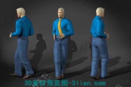 3D商务男士模型
