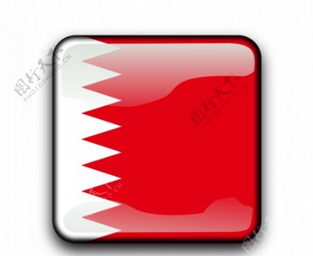 矢量巴林国旗按钮