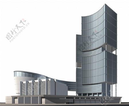 商业楼建筑模型图片