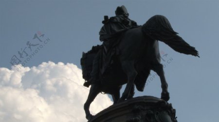 乔治华盛顿纪念碑雕像股票视频