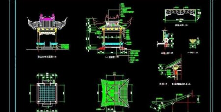 某公园古亭子设计图纸