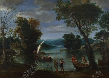 吉奥瓦尼风景河流船图片