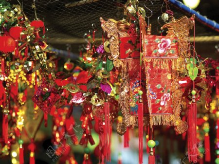 中国风传统图片红装饰品