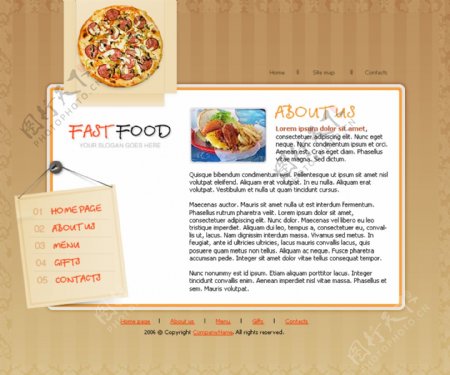 速食餐厅信息网页模板
